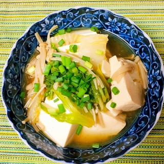 白菜と豆腐のえのきのとろ～り生姜煮